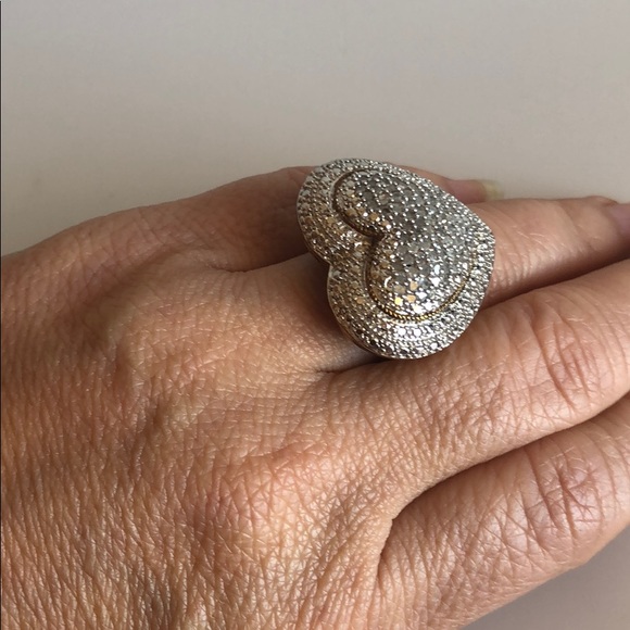 Heart Ring 1CTW GOB size 7 new - Picture 7 of 8